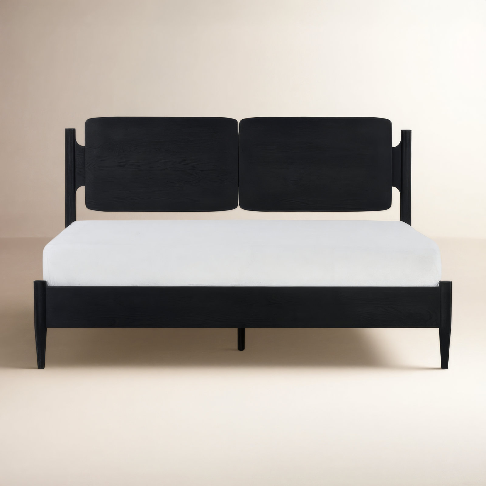 Lukowski Solid Wood Bed, Charcoal, King