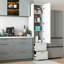 Garde-manger standard, armoire haute, armoire autoportante avec une porte et deux tiroirs pour la cuisine, la salle à manger, blanc