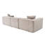 Élégant canapé 3 places, moka, 119,3 po x 42,5 po x 25,6 po | Structure 100% charme, 100% tissu de lin, 32 mousse pour plus de confort | Comprend 2 coussins, pieds en plastique | Parfait pour le salon et les espaces familiaux