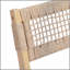 Chaise longue en acacia et coussin beige