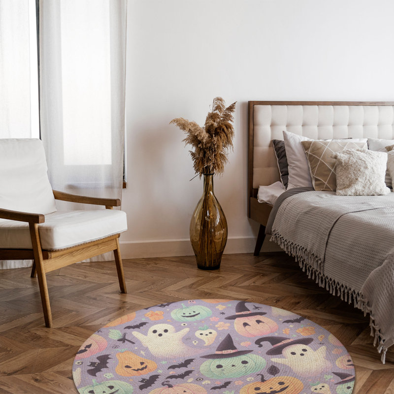Tapis tressé Pale Ghost, Rond 5 pi