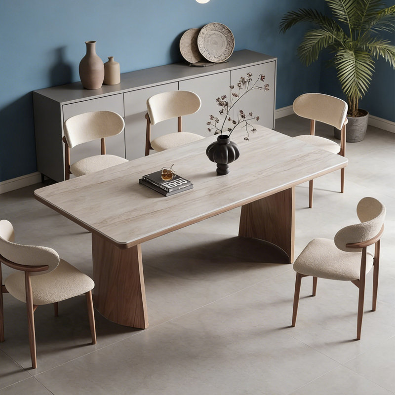 Simple elegant dining table, 29.53"H x 70.87"L x 31.5"W