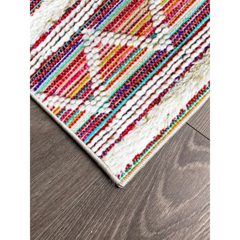 Tapis en coton Kya, Carré 2 pi 7 po