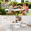 Table pliante Wewdigi de 6 pi avec capacité de 350 lb, table pliable robuste avec plateau en PEHD imperméable à 18% et structure en acier renforcé, table pliante portative pour le camping de mariage