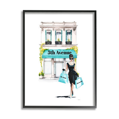 " Fashionista With Shopping Bags " by Amanda Greenwood