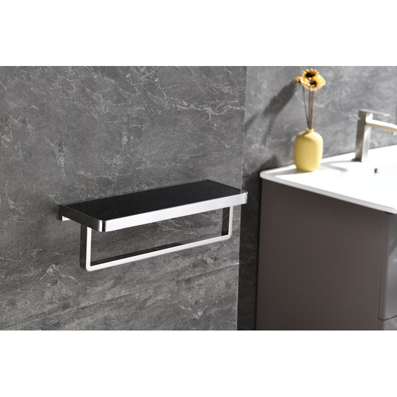 Porte-serviettes mural en acier inoxydable Ancika, Chrome