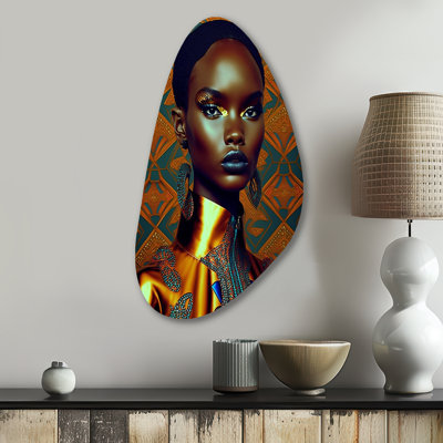 Exquiste, femme africaine II - art mural asymétrique