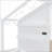 Twin Size Plywood/MDF/Pinewood House Bed with Sofa, Charging Station &amp; Drawers, White/Gray-1260865985