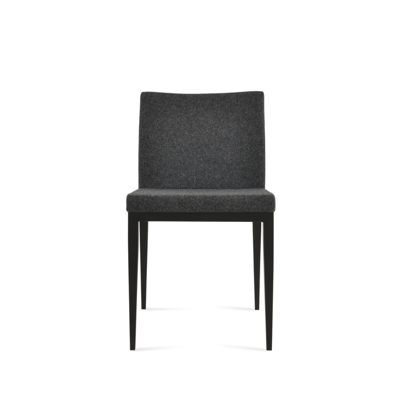 Chaise d'appoint Aria, Gris foncé, Noir