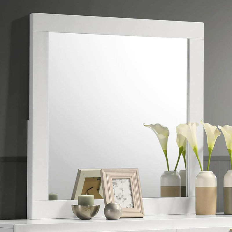 Miroir pour commode Hiser, Blanc