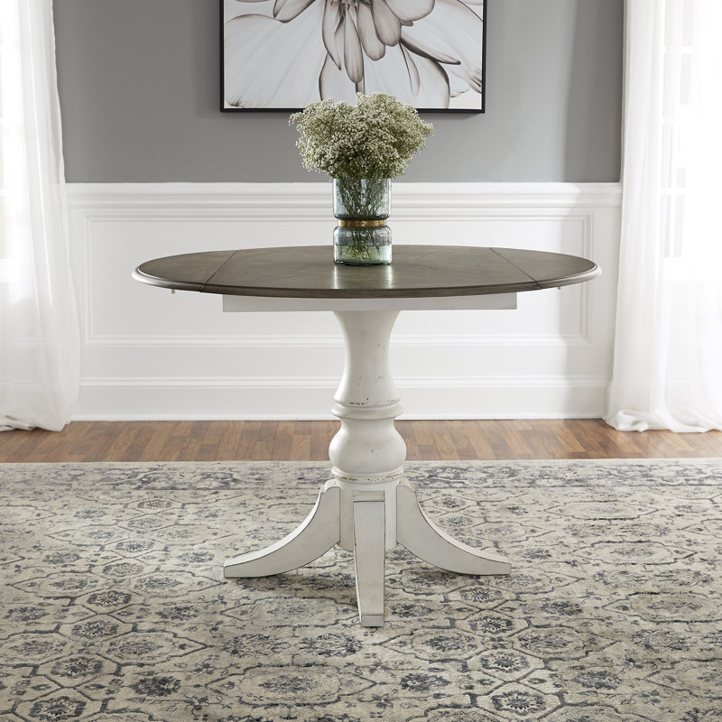 Colchester Silvestre Drop Leaf Dining Set w/ Ladder Back Side Chairs, 5 Pieces: Table, 4 Chairs
