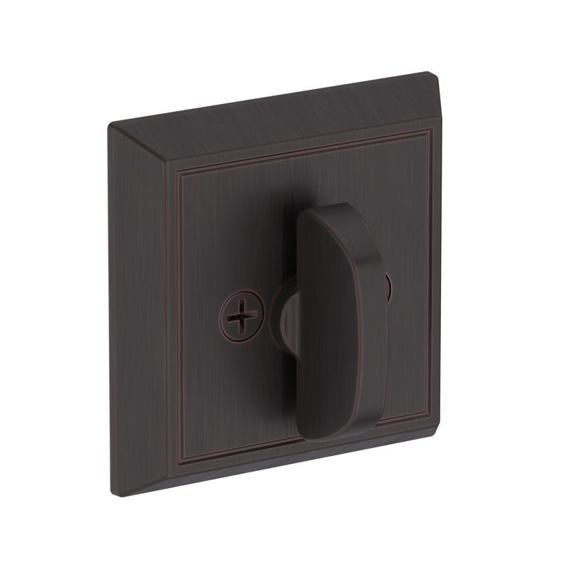 Chamfered Square Deadbolt Double Cylinder Deadbolt in Venetian Bronze, Venetian Bronze