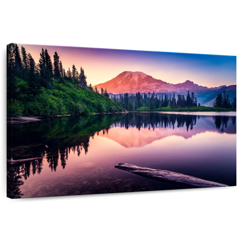 Coucher de soleil sur le lac Alvord, H 20 po x l 30 po