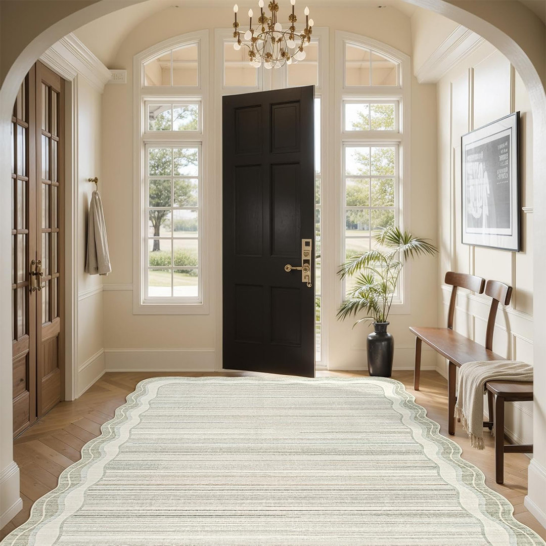 Red Barrel Studio® Beige Large Rugs for Living Room,8x10 ft,Minimalist ...
