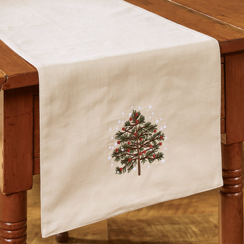  Tannenbaum Beige Table Runner 13 Inchesx54 Inches, 54" L x 13" W