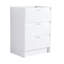 Armoire de salle de bain moderne autoportante de 24 po avec lavabo en résine blanc brillant et 3 tiroirs à fermeture en douceur