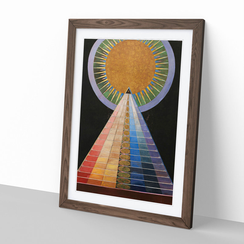 Altarpiece No.1 by Hilma Af Klint - Picture Frame Painting, 36cm H x 27cm W x 2cm D, Walnut