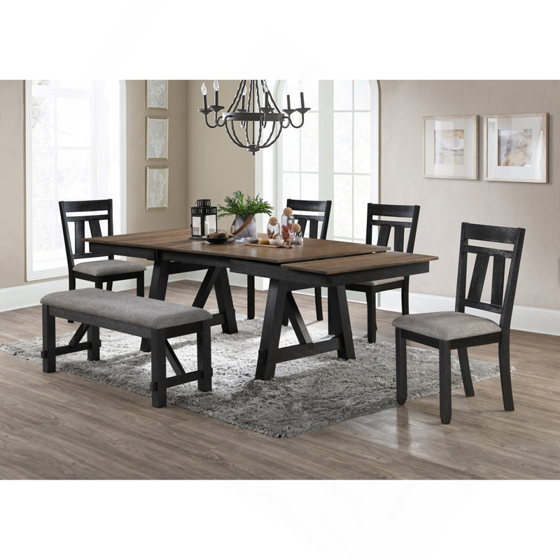 Table de salle à manger à rallonge de style maison de campagne 1Pc