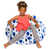 Toile - bulles bleues et blanches