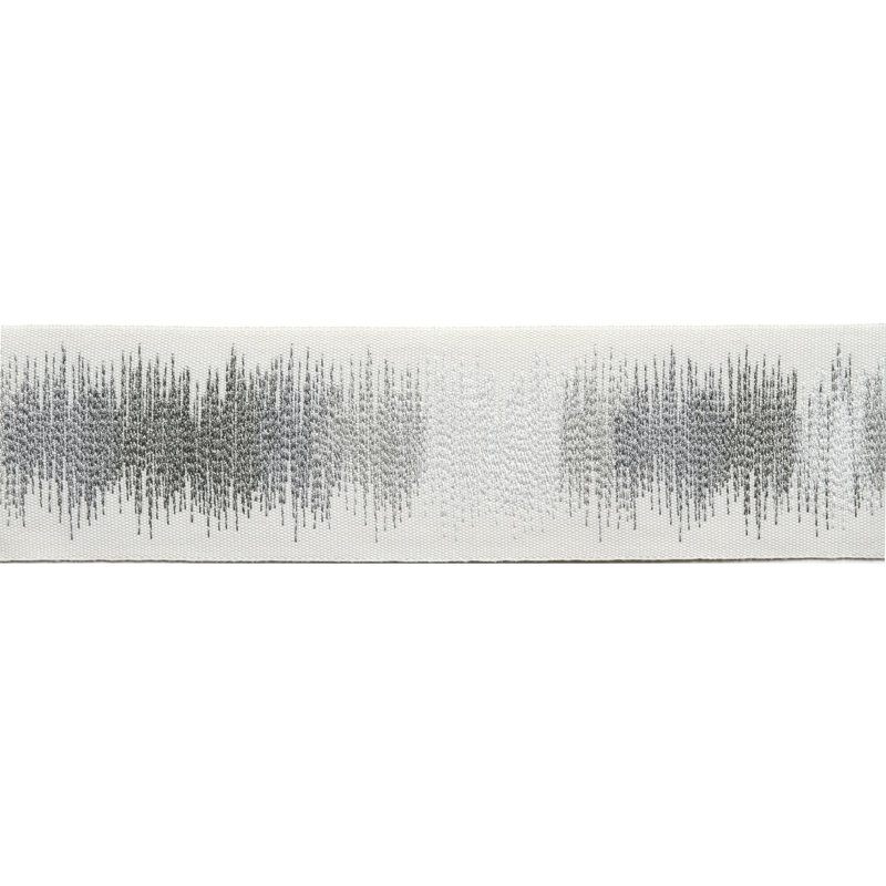Tissu de bordure à résonances, Gris / Crème