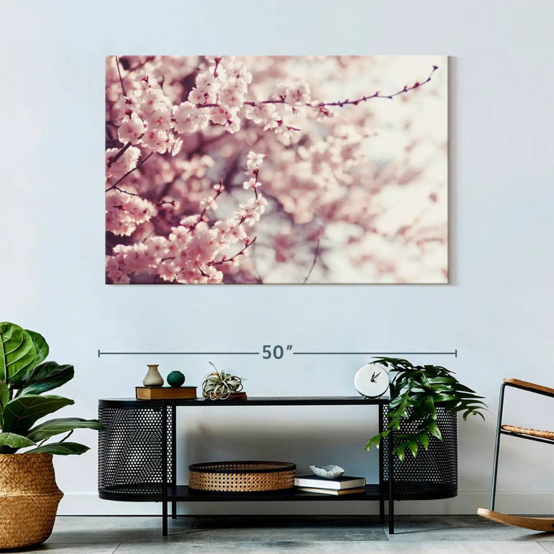 Delicate Cherry Blossoms Canvas Print, 32" H x 48" W x 1.25" D