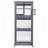 Wood Bird Cage with Universal Wheels-Gray
