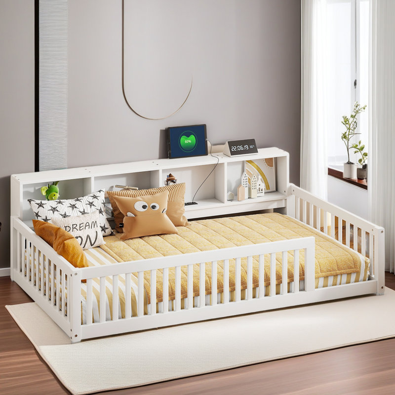 Lit simple en bois TG, Blanc