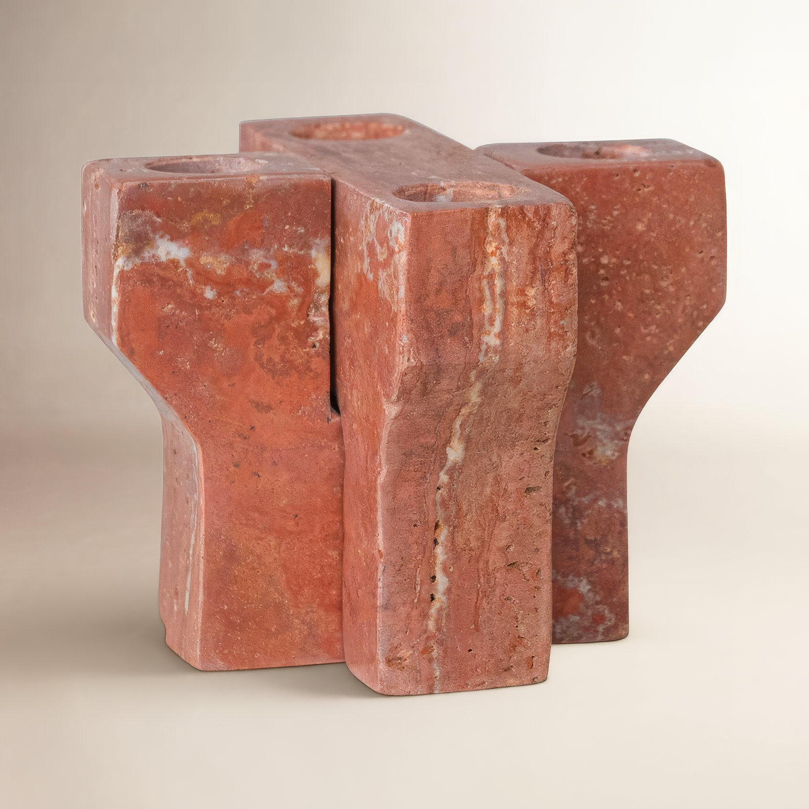 Travertine Interlocking Taper Holder