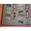 Tapis bleu sarcelle tissé à plat Rare