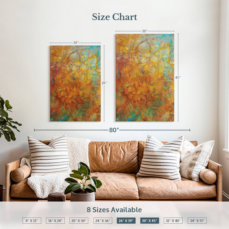 Kerner Bohemian Abstract Bright, H 45 po x l 30 po