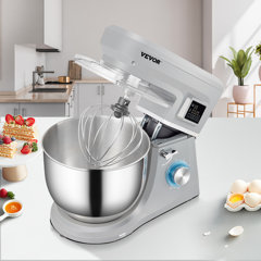 Loniko Electric Stand Mixer, 6.5-QT 6-Speed Tilt-Head Household