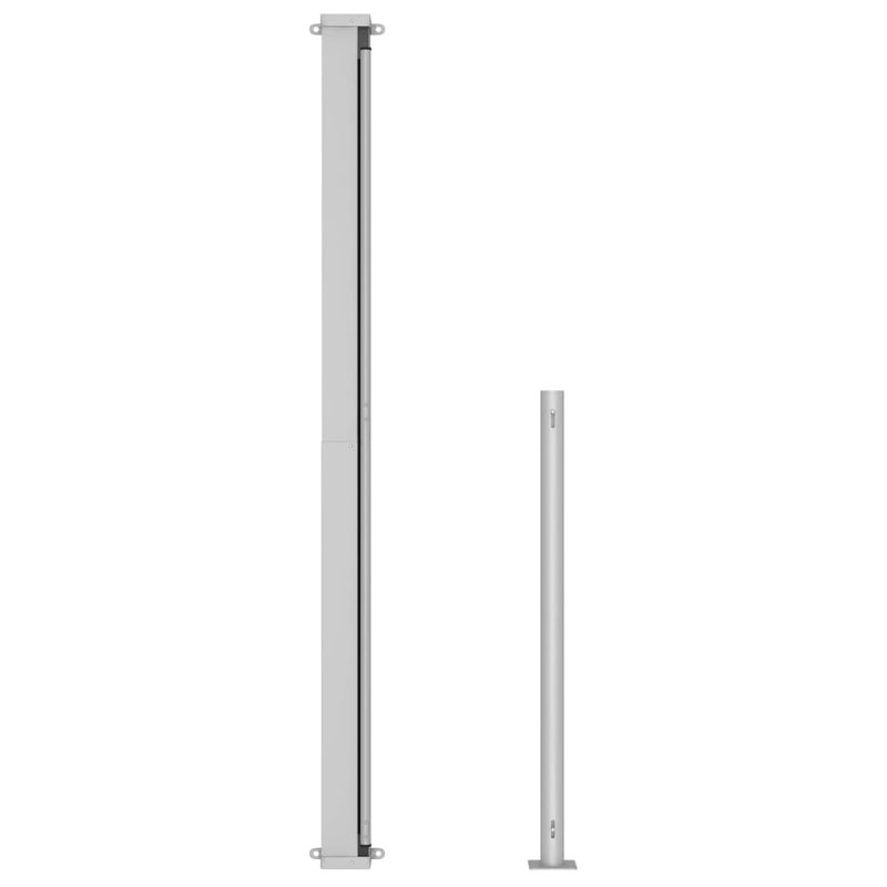 Paravent rétractable avec auvent pliant, H 66,9 po x l 196,9 po, Brun