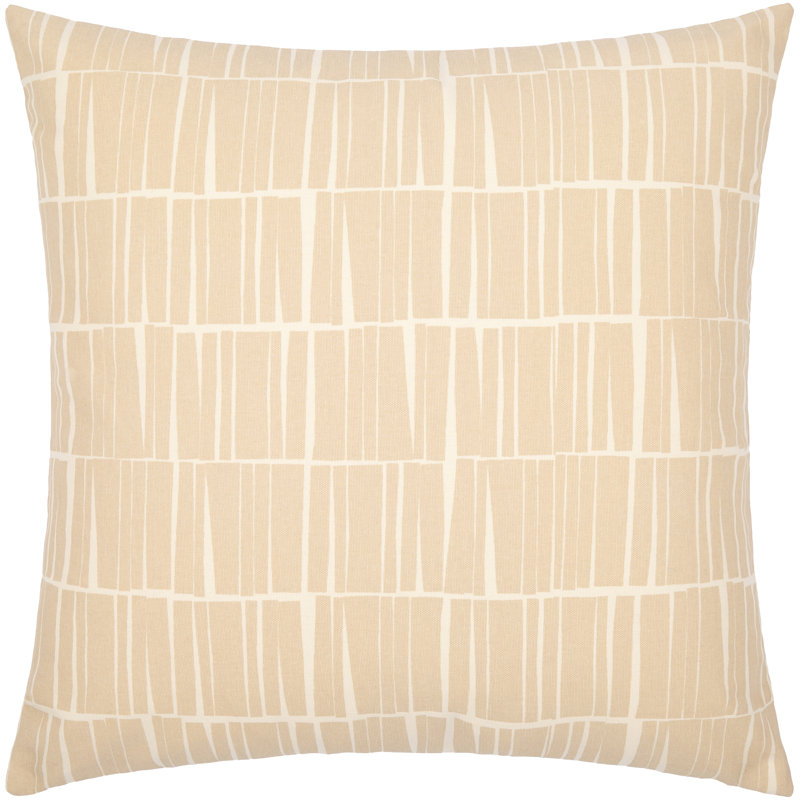 18" x 18" Tan and Beige Cotton Throw Pillow Set