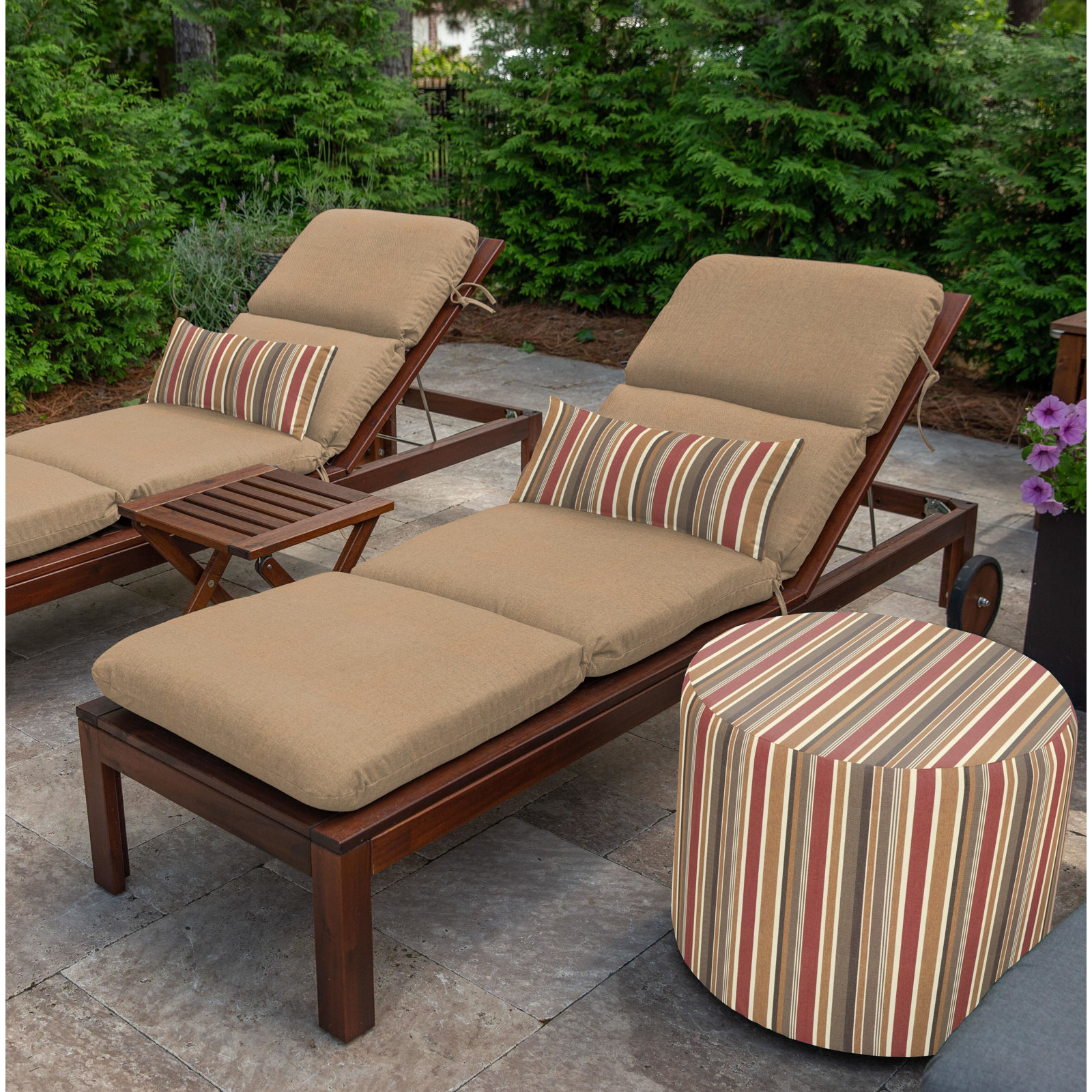 Marlowe Sunbrella® 1-Piece Outdoor Chaise Cushion, Sailcloth Suntan Sunbrella®