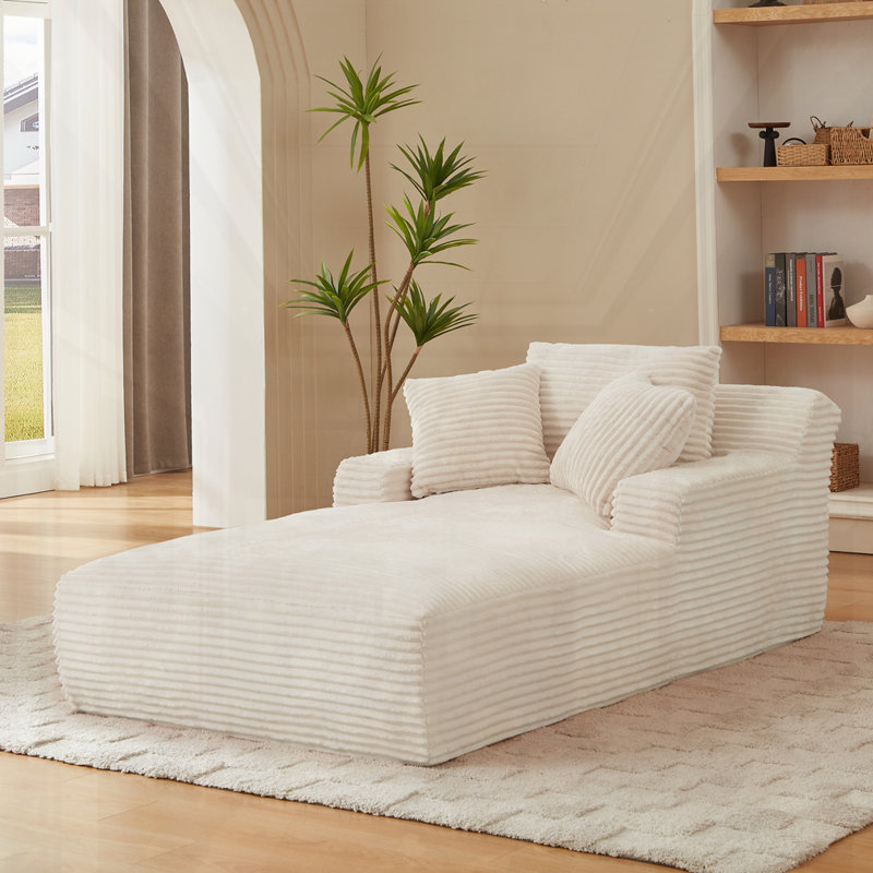 Chaise longue surdimensionnée pour l'intérieur,, Blanc