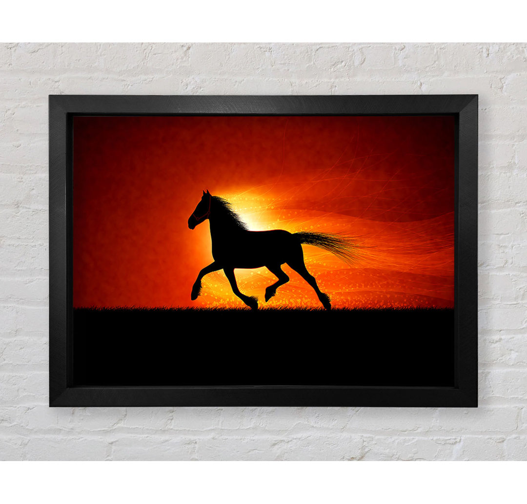 Running Horse Sunset Blaze - Druck