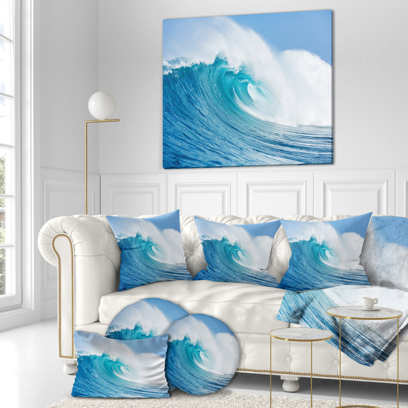 « blue ocean wave », impression, H 16 po x l 32 po x P 1 po, Toile tendue