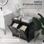 Armoire à linge double inclinable, armoire de rangement pour salle de bain avec panier à 2 compartiments, moderne
