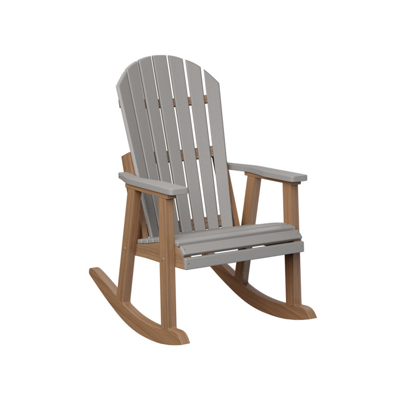 Fauteuil berçant berlinois berlinois, Light Gray Top/Antique Mahogany Base