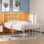 Base de lit simple avec tête de lit et pied de lit Kempst, base de lit plateforme classique en métal, sommier avec support à lattes métalliques robustes, aucun sommier requis, silencieux-1970483957-1973685402
