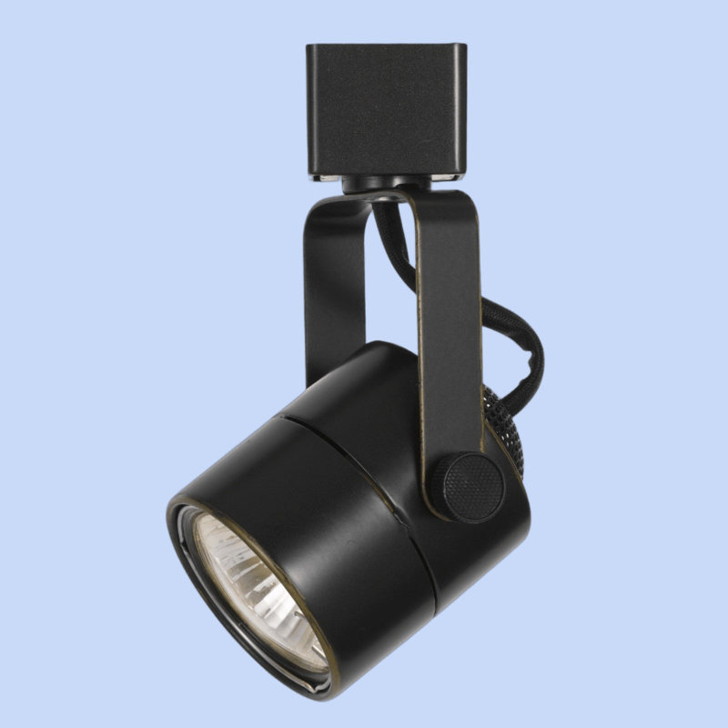 Projecteur sur rail Cal Lighting à tête ronde GU10, bronze foncé