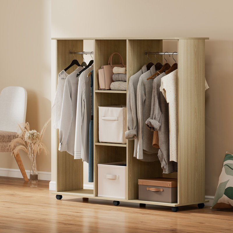Manufactured Wood, Aluminum Wardrobe