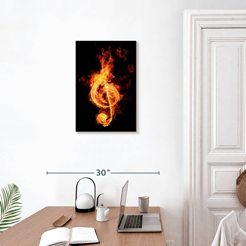 Abarca Flame G Clef, H 24 po x l 16 po