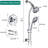 Wall Mounted Dual Shower Head System With Stainless Steel Slide Bar, 7 Spray Settings, 7-setting And 1.8 Gpm, Mount, 59" Hose, Build