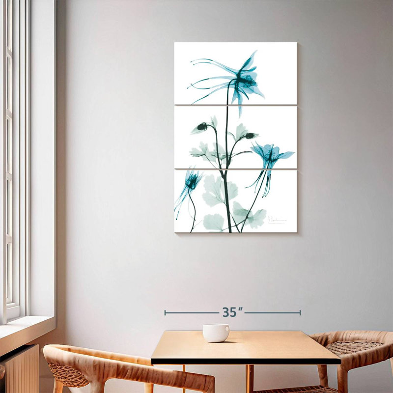 Harnek Aqua Columbine, 57" H x 36" W