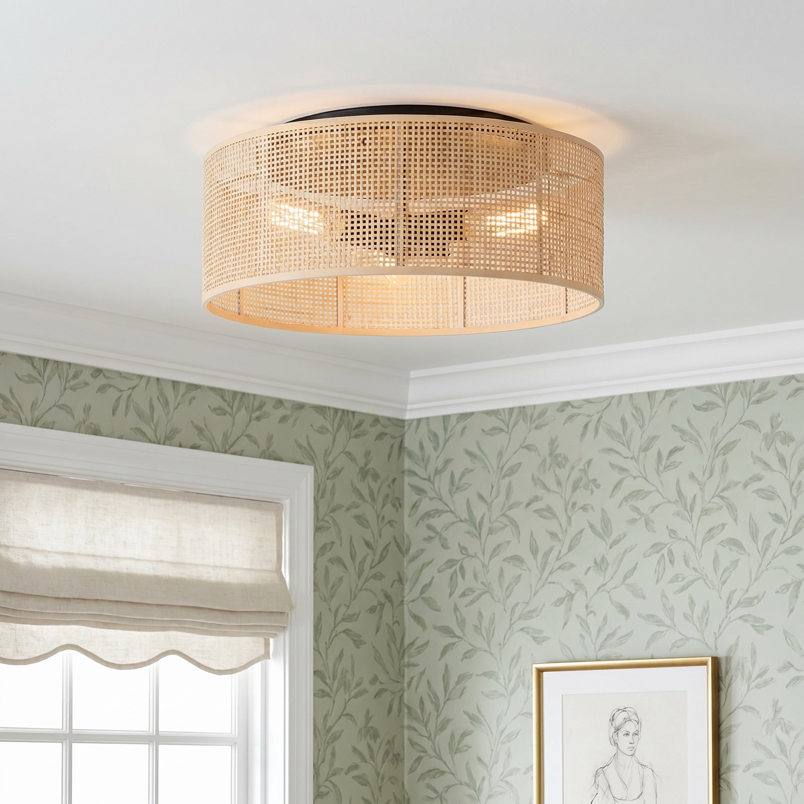 Alleghany 3-Light Flush Mount, Natural