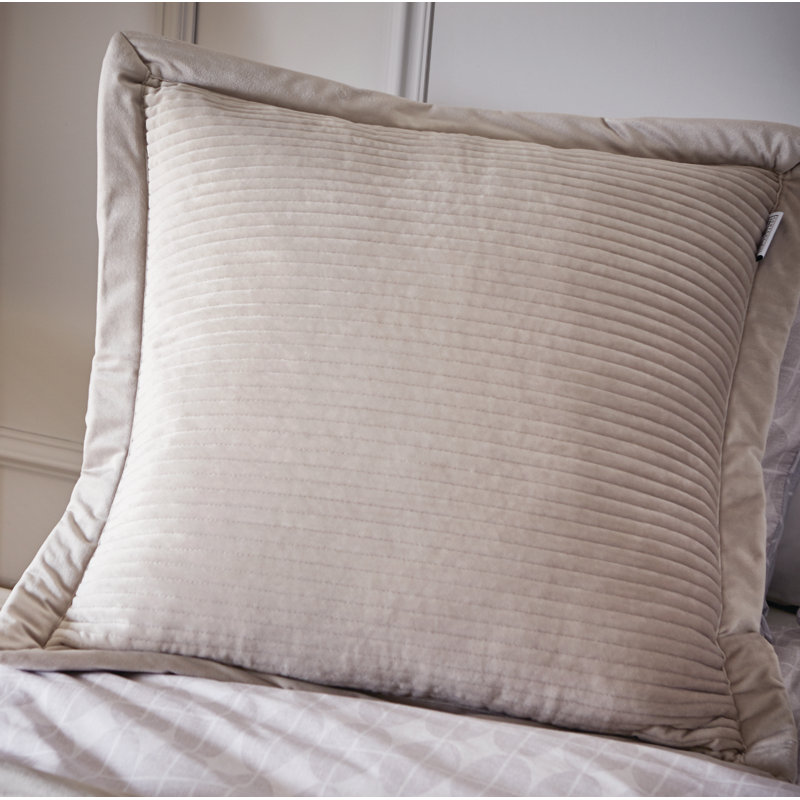 Linear Velvet Cushion, Stone