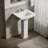 Archer 24" Rectangular Pedestal Bathroom Sink with Widespread Faucet Holes-3639118-2577030