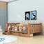 Lit mezzanine bas avec tiroirs et escaliers-668273686