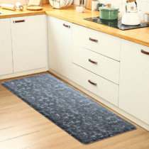  AGONA Anti Fatigue Kitchen Mat Navy Blue Gold Rose